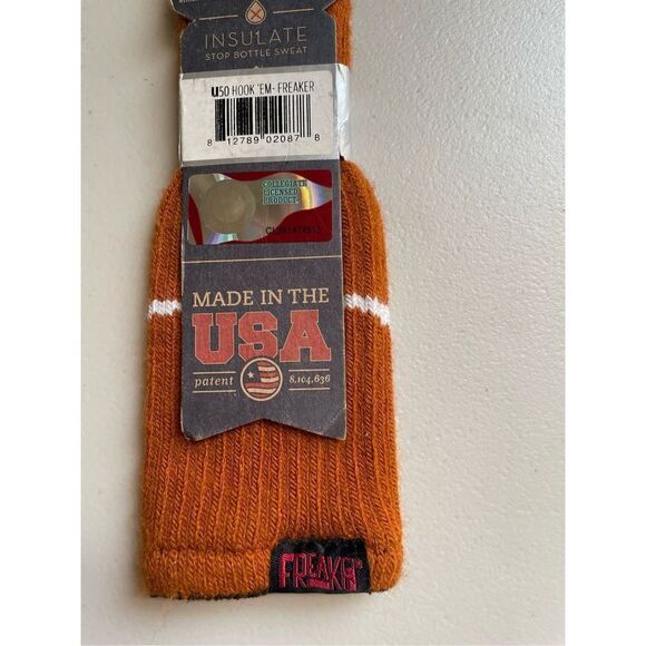 University of Texas Longhorns Knit Bottle Koozie Insulate Beverage NWT - Picture 2 of 4